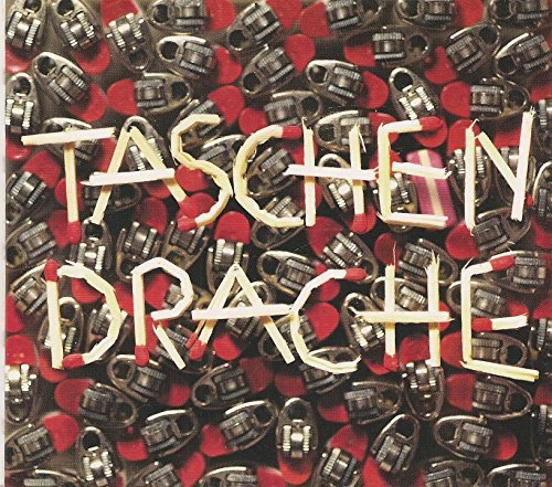 Album cover with "TASCHEN DRACHE" text on a background of red pockets and zippers.