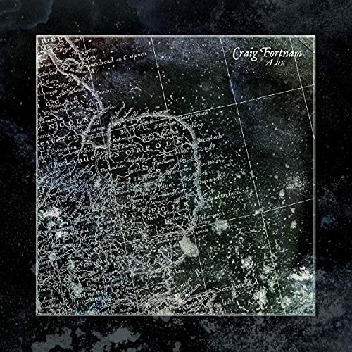 Craig Fortnam's "Ark" CD cover: a dark, textured map with white text.