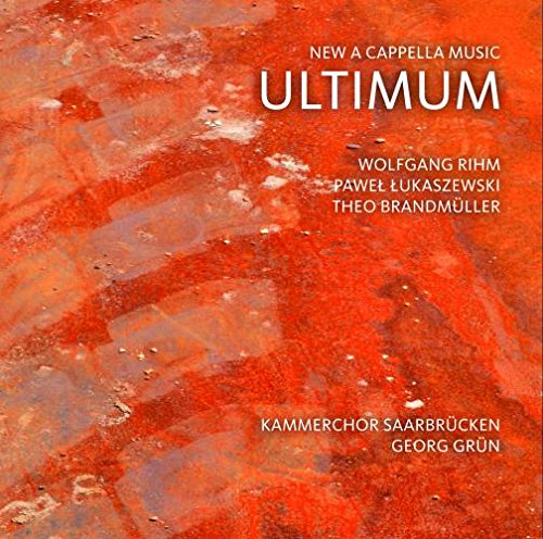 CD cover with abstract red texture and white text: "Ultimum.