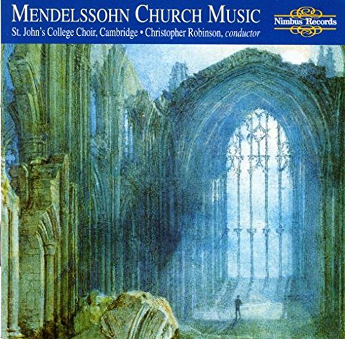 A CD cover featuring a painting of a gothic church interior.