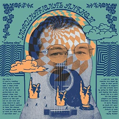 CD cover: portrait of a guitarist with floral and cloud imagery.