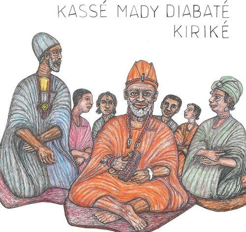 "CD cover art featuring a man surrounded by others in traditional robes."