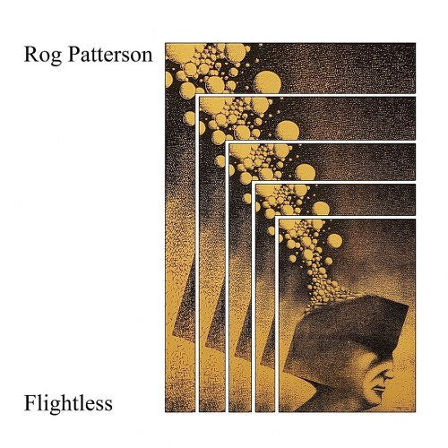 The alt text for the image is: "CD cover art with layered sepia-toned image and abstract design."