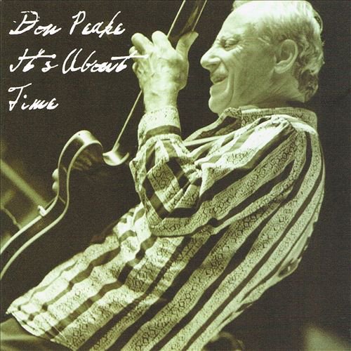 "CD cover with a man playing violin, wearing a striped shirt, sepia tone."