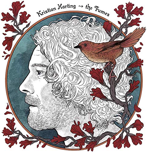 Album cover: profile portrait with bird and floral branches, sketched style.