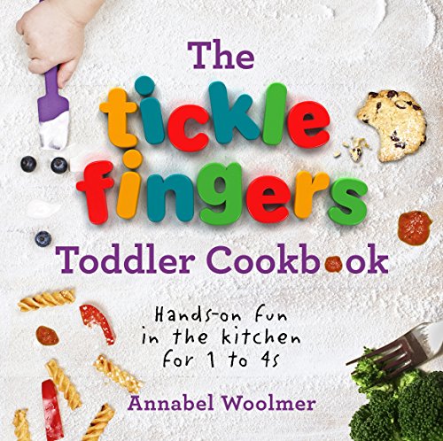 Colourful children's cookbook cover with playful illustrations, likely featuring kitchen or cooking-related images.