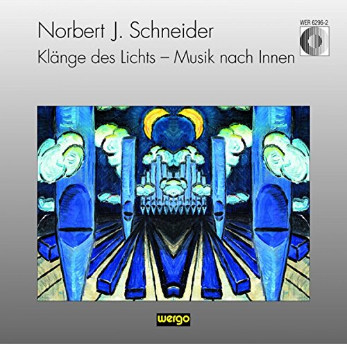"CD cover with abstract blue art and text 'Norbert J. Schneider' on grey background."