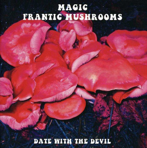 CD cover featuring a cluster of vibrant pink mushrooms against a dark background.