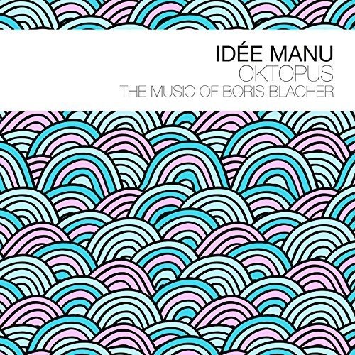 "Album cover with pastel rainbow pattern and white banner with black and gray text."