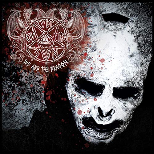 CD cover: pale, distorted face with pentagram and dragon imagery.