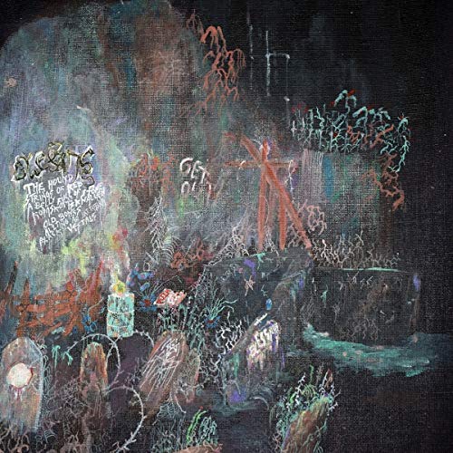 Dark, textured album cover with abstract shapes and ghostly figures.