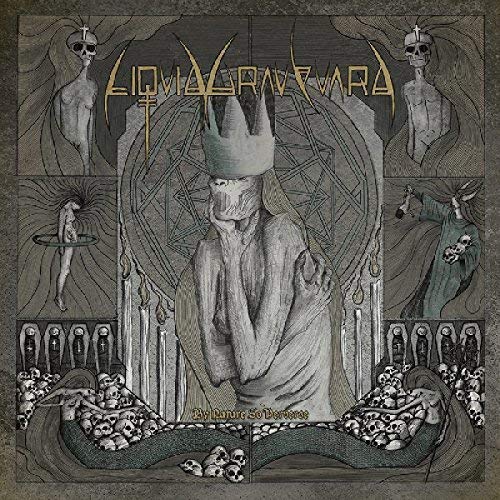 Dark, detailed album cover with skeletal figures and ornate gothic design.
