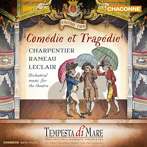 "CD cover featuring three men on stage, holding umbrellas, in a theatrical setting."
