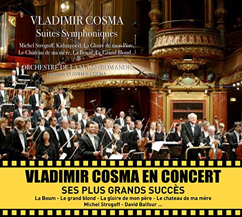 Conductor Vladimir Cosma leads an orchestra on a concert album cover.
