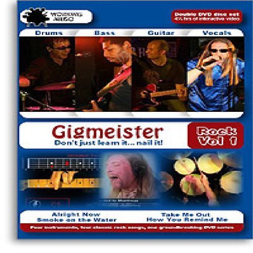 A DVD case titled "Gigmeister: Rock Volume 1" with a black and red design.