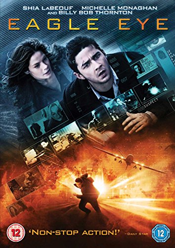 DVD cover for "Eagle Eye" featuring Shia LaBeouf and Michelle Monaghan.