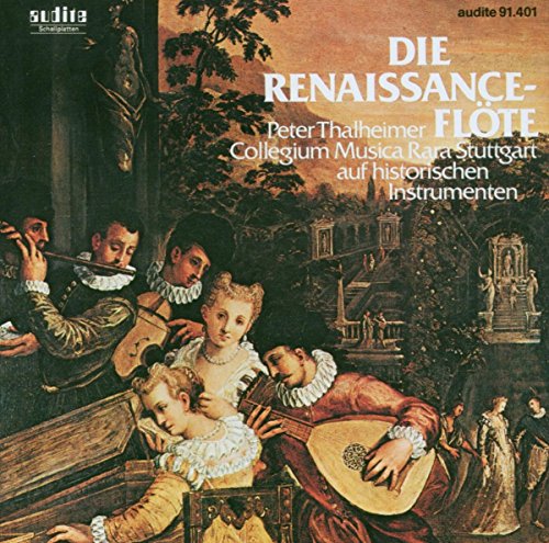 "CD cover featuring a Renaissance painting of musicians playing various instruments together outdoors."