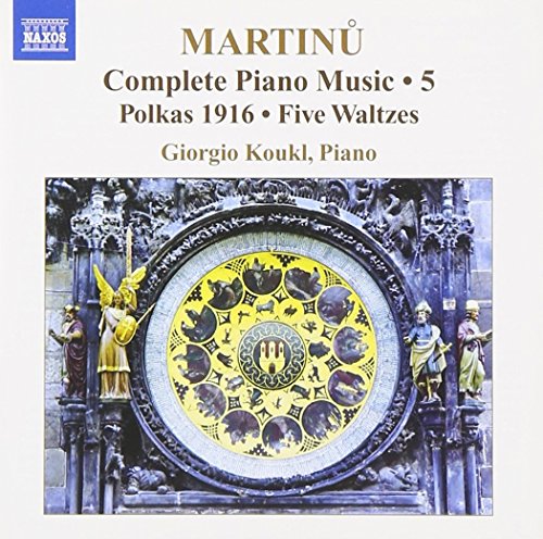CD cover for Bohuslav Martinů’s Complete Piano Music Vol. 5, featuring a clock.