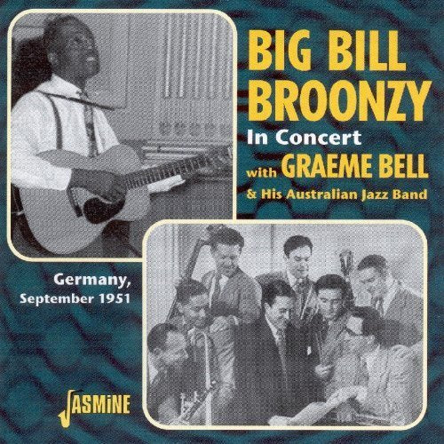 "CD cover with black and white photos of Big Bill Broonzy and jazz band."