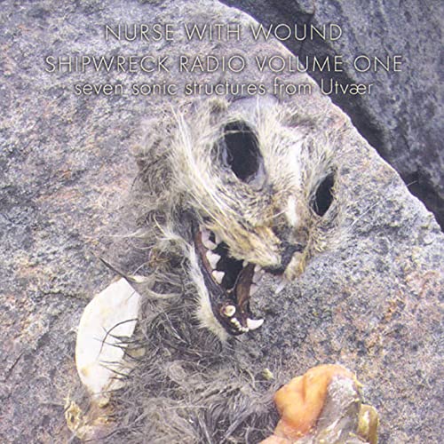 CD cover for Nurse With Wound’s “Shipwreck Radio” featuring a decayed animal skull.