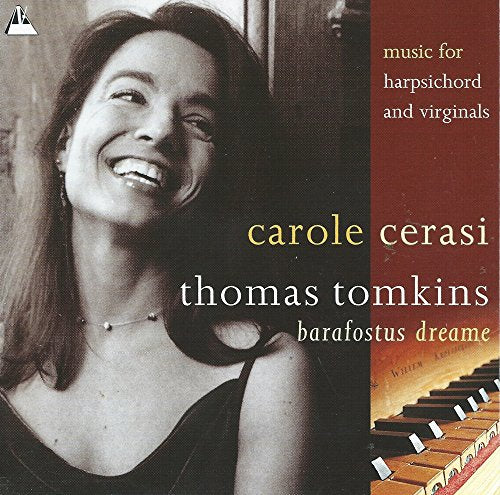 CD cover featuring Carole Cerasi’s portrait and a harpsichord keyboard.