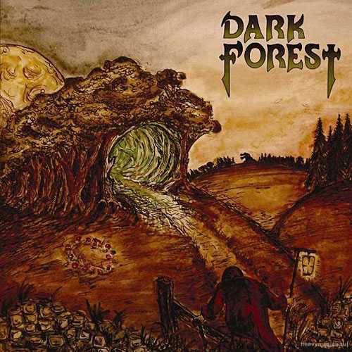 Dark Forest CD cover: a path leading into a tree-shaped cave.