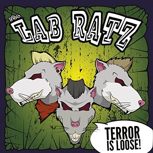 CD cover for “Lab Ratz - Terror Is Loose” featuring three rat heads.