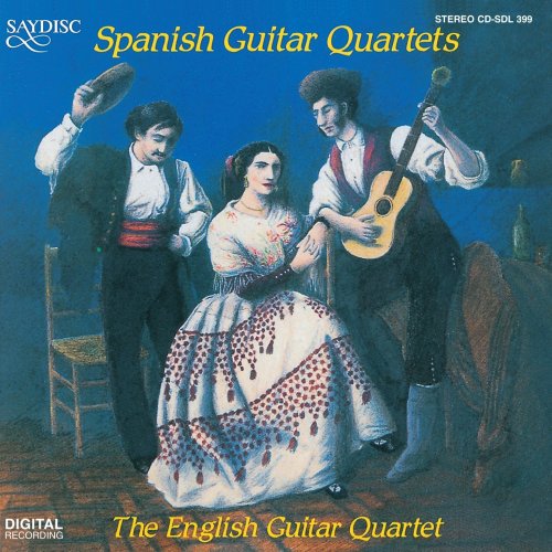 "CD cover featuring a 19th-century Spanish dance scene with three traditional dancers."