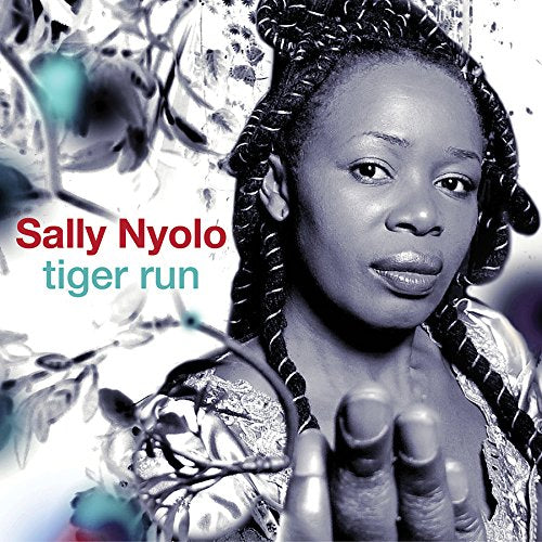 "Album cover featuring a woman with braids and text 'Sally Nyolo tiger run'."