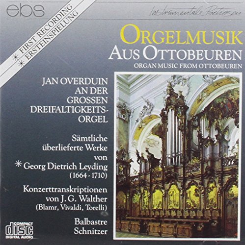 CD cover for Jan Overduin’s organ music from Ottobeuren, featuring an organ.