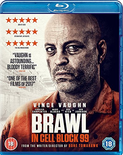 "Brawl in Cell Block 99" Blu-ray cover featuring Vince Vaughn's serious face.