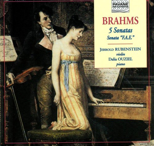 CD cover: painting of a couple with violin and piano, text "BRAHMS".