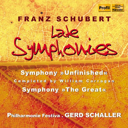 CD cover for Schubert’s “Late Symphonies” by Philharmonie Festiva.