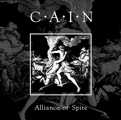 CD cover for “Alliance of Spite” by Cain, featuring a dramatic, vintage illustration.