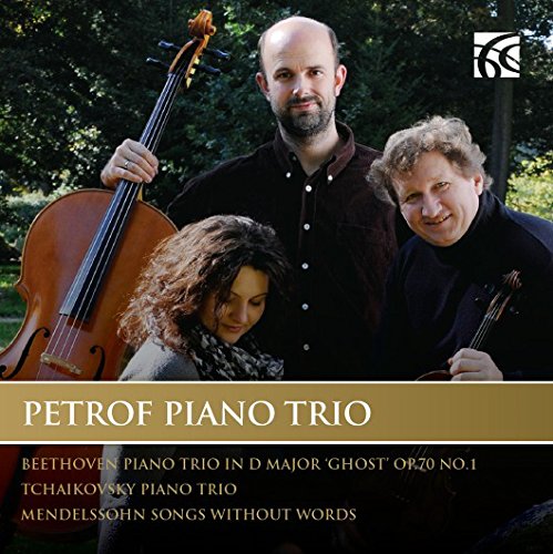 "CD cover featuring three musicians with a cello and violin, outdoors."