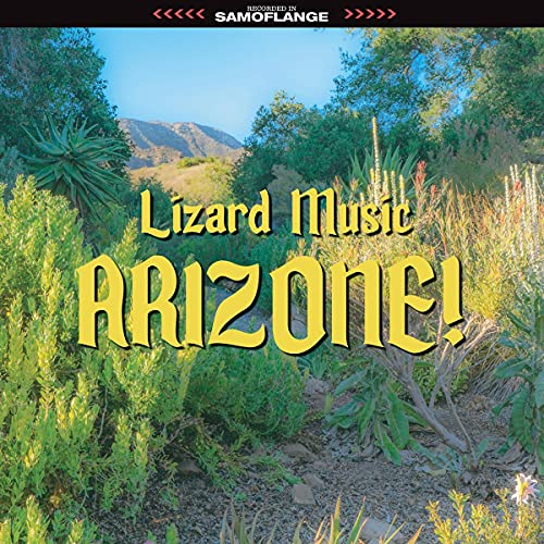 CD cover for “Lizard Music - Arizone!” with desert landscape imagery.