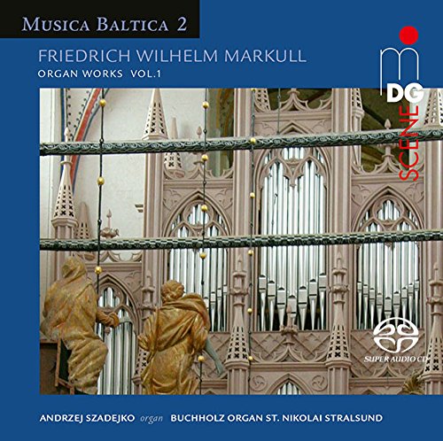 CD cover for organ works by Friedrich Wilhelm Markull, featuring a church interior.