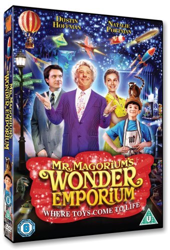 DVD cover for "Mr Magorium's Wonder Emporium" featuring Dustin Hoffman and Natalie Portman.