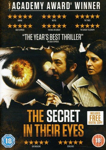 DVD cover for "The Secret In Their Eyes" featuring a man, woman, and eye.