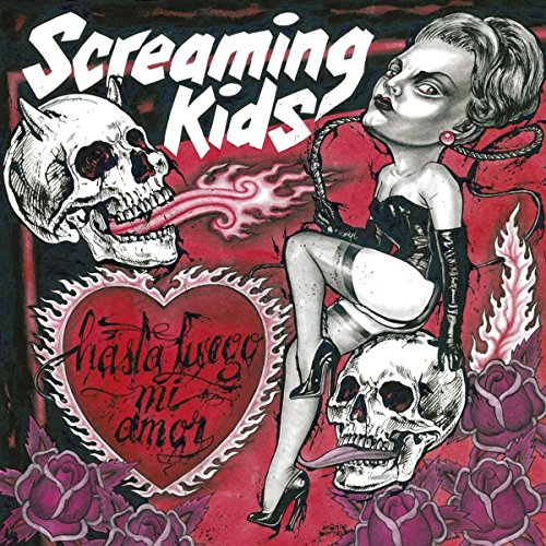 CD cover: skulls, woman, heart, and flames in a gothic style.
