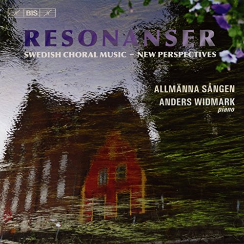 CD cover with a red wooden church reflected in rippling water.