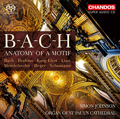 CD cover for "B-A-C-H - Anatomy Of A Motif" featuring organ pipes.