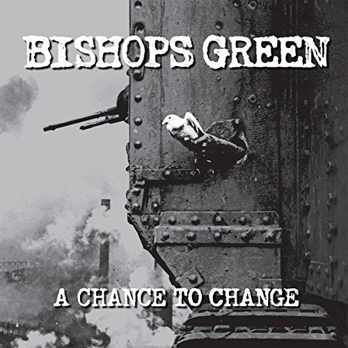 CD cover: Bishops Green, a bird perches on weathered metal.