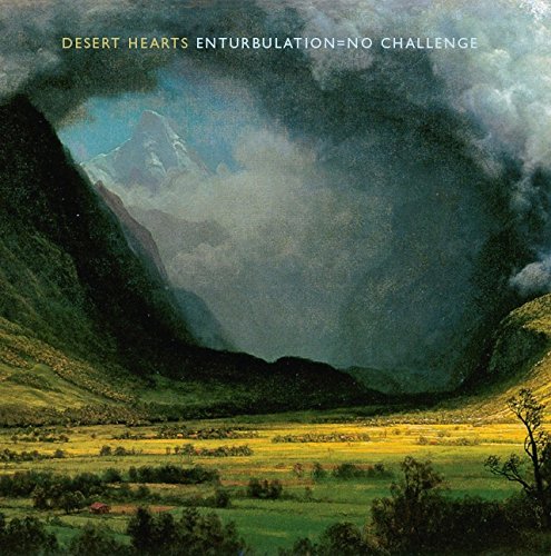 "Album cover featuring a landscape painting of mountains and a cloudy sky."