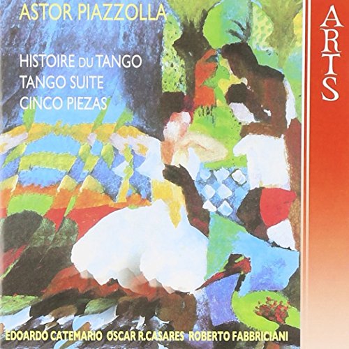 "Album cover with abstract, multicolored painting and text 'Astor Piazzolla' and 'ARTS'."