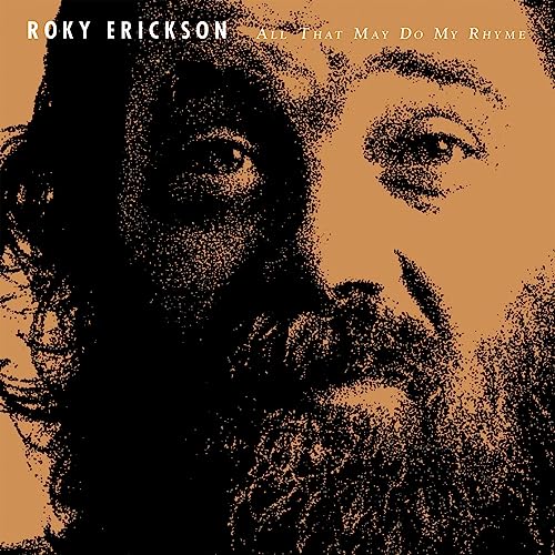 Close-up halftone portrait of Roky Erickson with album title text.