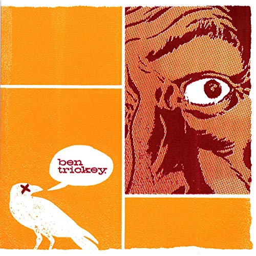 Record cover with an eye, bird, and text “ben trickey” in orange and red.