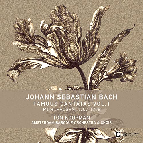 CD cover: floral illustration, text “Johann Sebastian Bach” and composer/performer names.