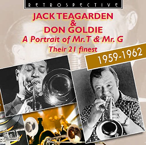 CD cover with black and white photos of musicians playing trumpets, beige background, red and white text.