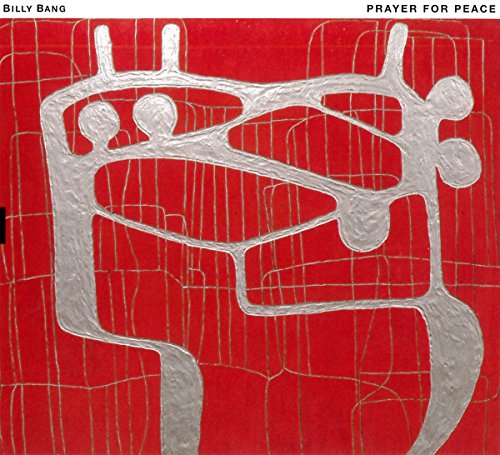 Red album cover with abstract silver figures in a connected pose.